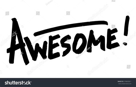 Awesome Hand Lettering Word Vector Illustration 278893811