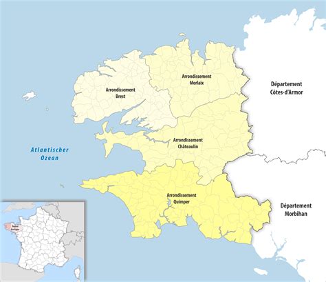 Les Arrondissements Du Département Du Finistère