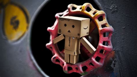 Wallpaper Danbo Cardboard Robot Construction Painted Hd Picture Image