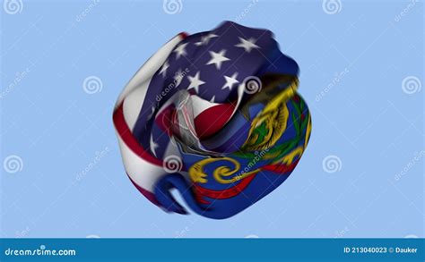 Crumpled Fabric Flag Of Pennsylvania State USA Intro Stock Video