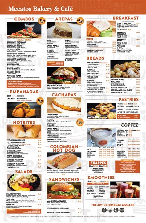 Mecatos Menu Locations Waterford Lakes Mecatos Bakery And Cafe