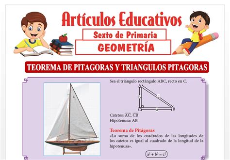 Teorema De Pitágoras Y Triángulos Pitágoras Para Sexto De Primaria