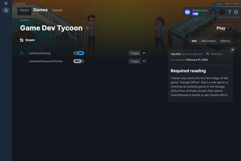 Game Dev Tycoon Cheats And Trainer For Steam Trainers Wemod Community