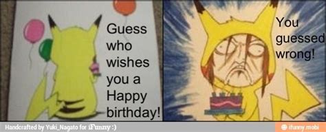 Funny Pokémon Birthday Card Idea