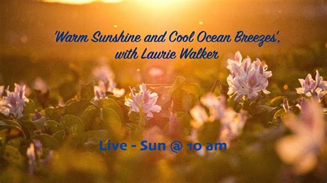 Warm Sunshine And Cool Ocean Breezes With Laurie Walker Youtube