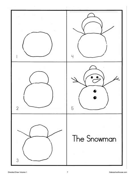 step by step how to draw a snowman at drawing tutorials