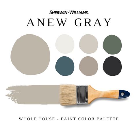 Sherwin Williams Anew Gray Color Palette Nish