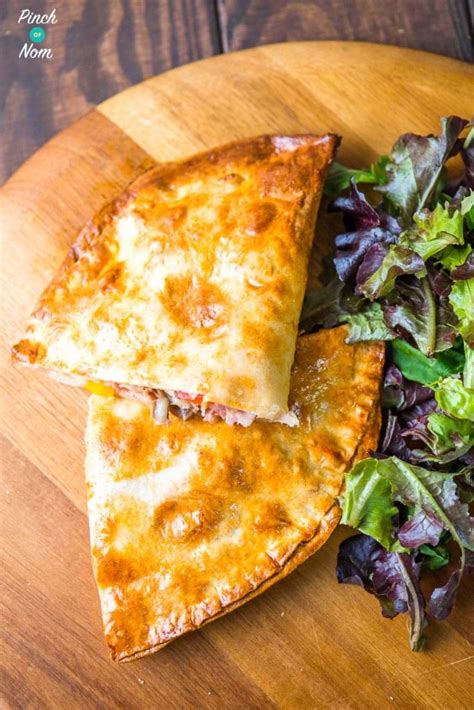 Ham And Mushroom Pizza Calzone Slimming Weight Watchers Friendly Pinch Of Nom