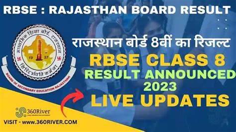 Rbse 8th Result 2023 Live Rajasthan Board Class 8 Result At 12 Pm