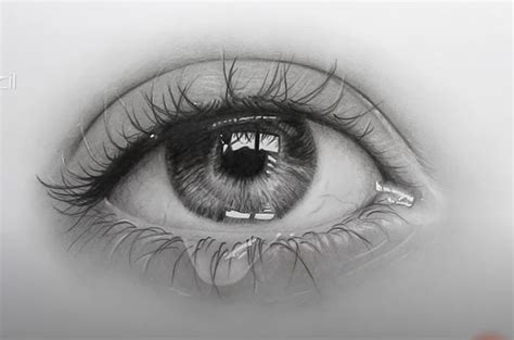 Step By Step Drawing Crying Eyes