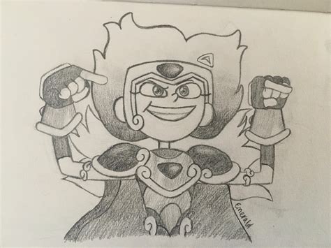 pencil drawing i did of calamity marcy love her so much amphibia
