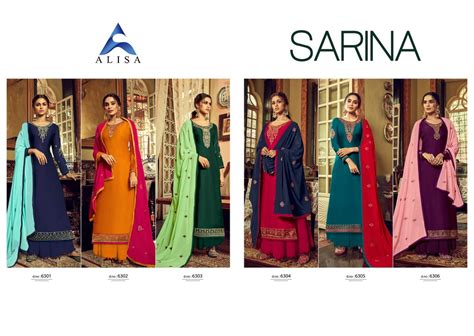 Alisa Fashion Sarina 6301 6306 Series Salwar Kameez For Full Set By