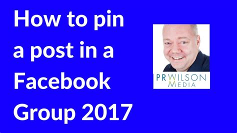 How to pin a post in a Facebook group 2017 - YouTube