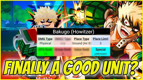 Bakugo Howitzer Is A Good Secondary Damage Dealer Youtube