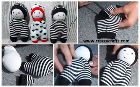 How To Make A Doll From A Sock Tutorial Crazzy Crafts Doll Diy Crafts Diy Socks Sock Dolls