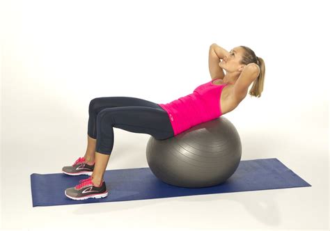 Crunches On Exercise Ball Best Crunch Variations Popsugar Fitness