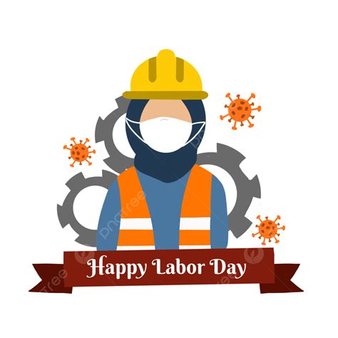happy labor day clipart hd png happy labor day handrawn free psd and png labor day hijab