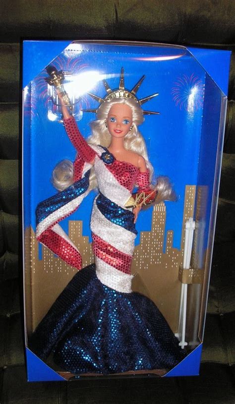 1995 Statue Of Liberty Barbie American Beauties Limited Edition Nrfb Barbie Dolls Barbie