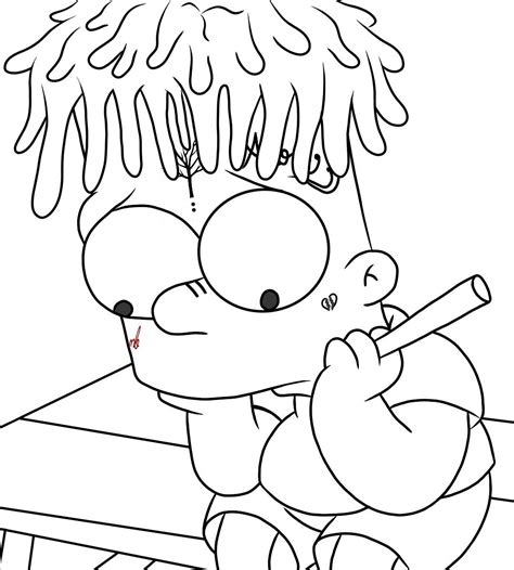 Sad Simpsons Coloring Pages