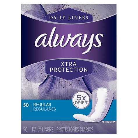 Always Xtra Protection Regular Daily Liners (Unscented) | Always®