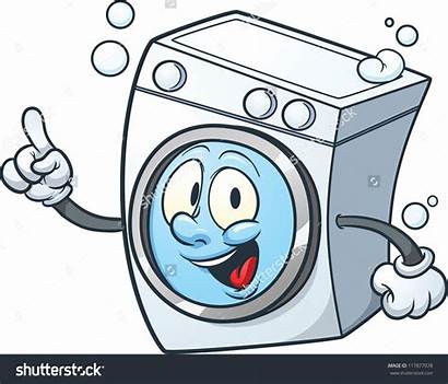 Washing Machine Clipart Clip Cartoon Vector Simple