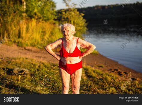 Elderly Woman Swimsuit Image And Photo Free Trial Bigstock