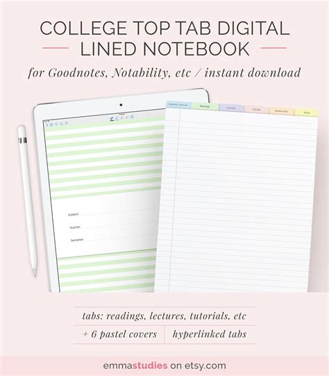 Emmastudies Student Notebooks Customizable Notebooks Printable Planner