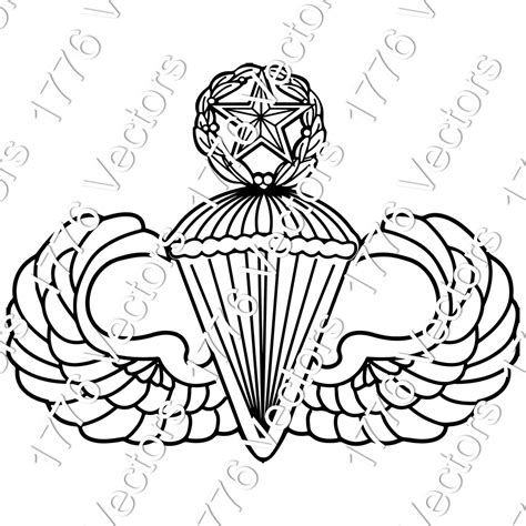 Master Airborne Wings Vector File Ai Eps Dxf  Png Pdf Svg