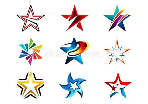 Star Logo Creative Set Of Abstract Stars Logo Collection Stars