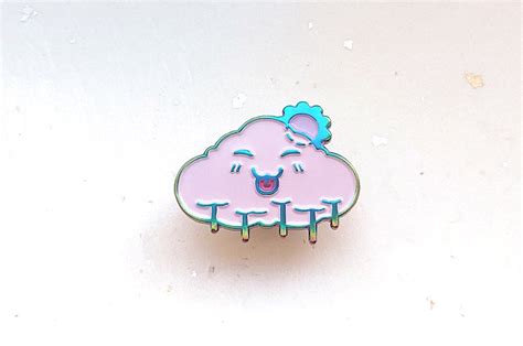 Sassy Cloud Pin Enamel Pins Soft Enamel Pins Rainbow Pin