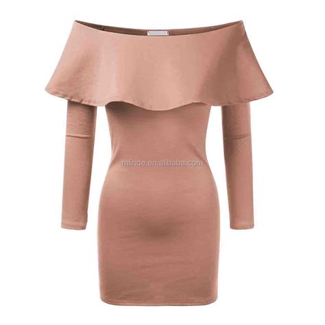 Boutique Girl Clothing Flounce Off The Shoulder Bodycon Mini Dress Sexy Mature Women Short Tight