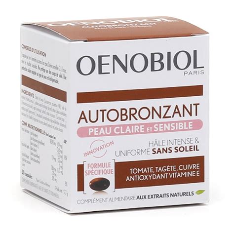 Oenobiol Autobronzant Peau Claire Et Sensible Complément Alimentaire