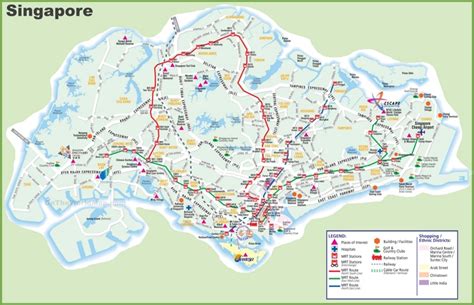 Large Transport Map Of Singapore
