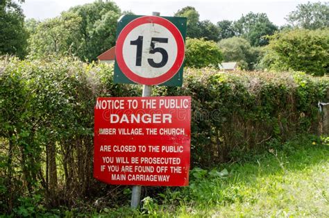 Imber Village Warning Sign Salisbury Plain Stock Image Image Of