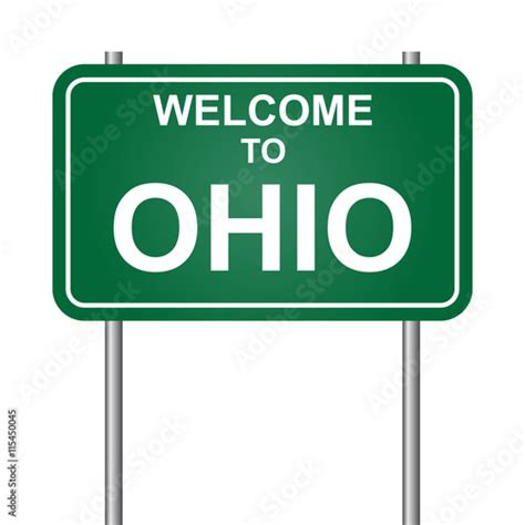 Welcome To State Of Ohio Green Signal Vector Stock Vector Adobe Stock