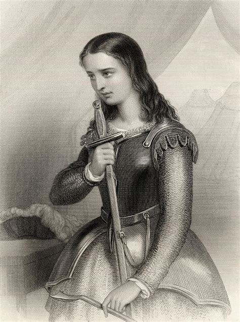 Joan Of Arc 1412 1431 Aka Jeanne D Arc Drawing By Vintage Design Pics
