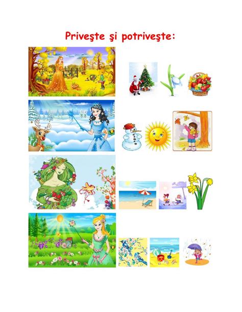 Anotimpurile Online Activity Preschool Crafts Kindergarten