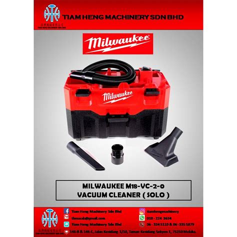Milwaukee M Vc Heavy Duty Wet Dry Vacuum Cleaner Solo Shopee