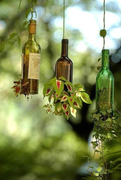 Ideas On How To Recycle Wine Bottles Wine Bottle Planter Hanging
