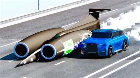 Bugatti Suv Spartacus Concept Vs Thrust Ssc At Drag Race 20 Km Youtube