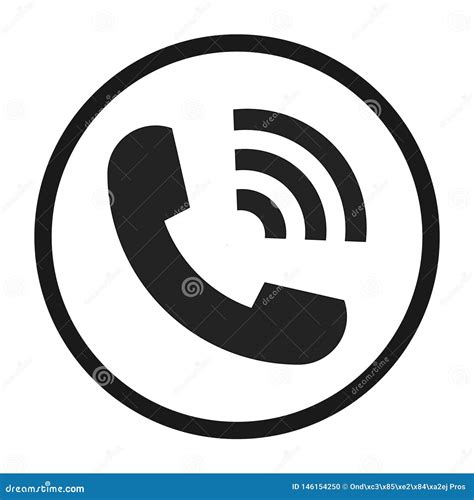 Flat Icon Ringing Phone Isolated On White Background Vector
