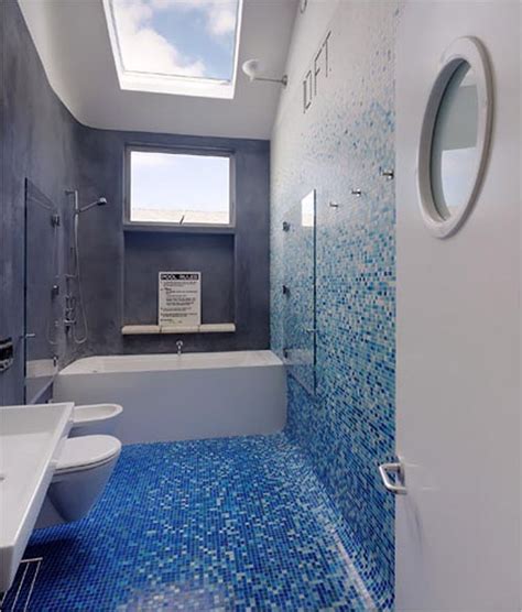 Dark ink blue colour such as little greene's deep space blue or dulux's raven plume adds an exotic touch to a compact. 37 small blue bathroom tiles ideas and pictures 2020