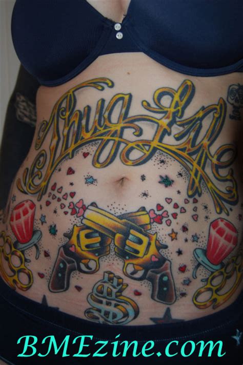 Thug Life Tattoo Design For Girls