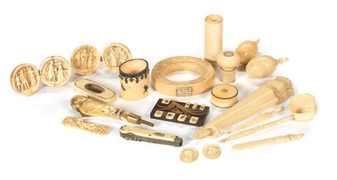 Bonhams A Collection Of Carved Ivory And Bone Qty