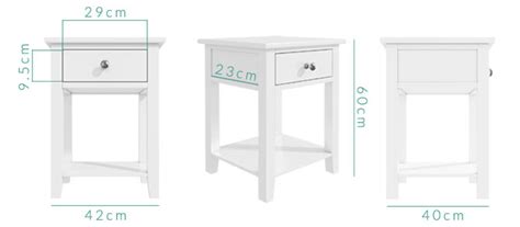 Grade A2 Harper Solid Wood 1 Drawer Bedside Table In White Furniture123