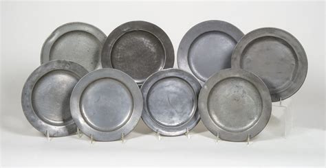 Lot 147a Eight Antique Pewter Plates Willis Henry Auctions Inc