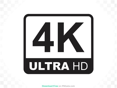4k Ultra Hd Logo Icon Black Monochrome Png Image Download For Free Pngate