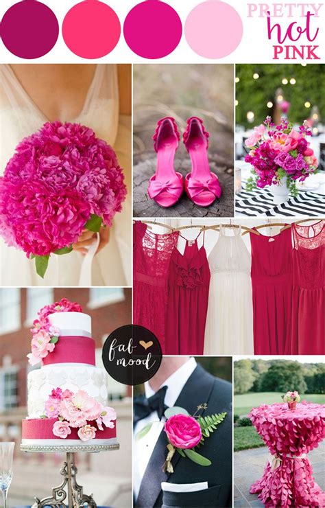 Hot Pink Wedding Color Combos Hot Pink Wedding Colors Pink Wedding Theme Pink Wedding Colors