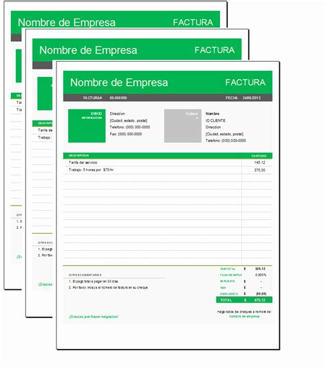 50 Formato Para Facturas En Excel Ufreeonline Template