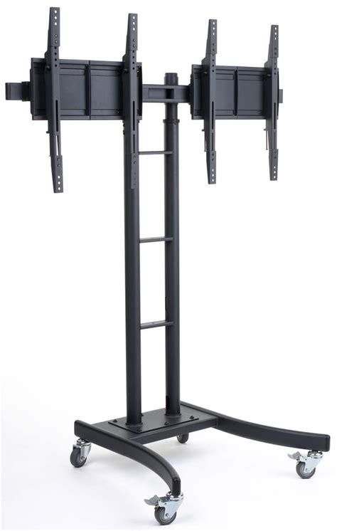 Dual Monitor Stand Tilt And Width Adjusts That Fits 32 65 Scr